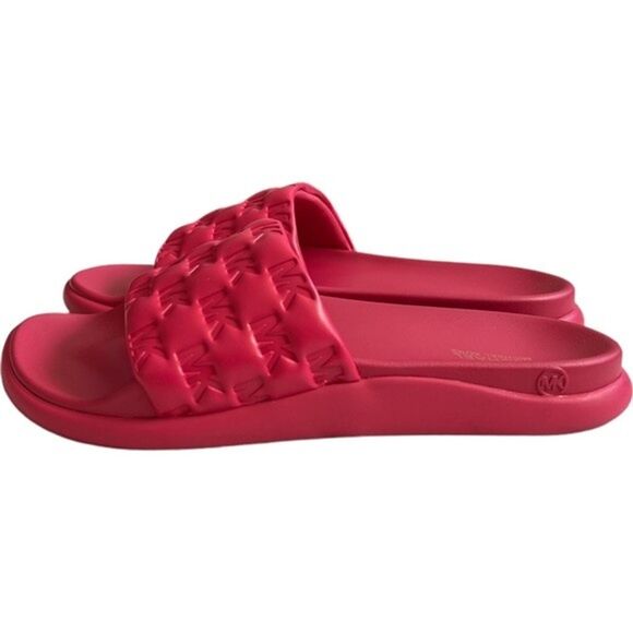 Michael Kors Finnie Slide Sandals Rubin Red, US8 - Picture 3 of 9